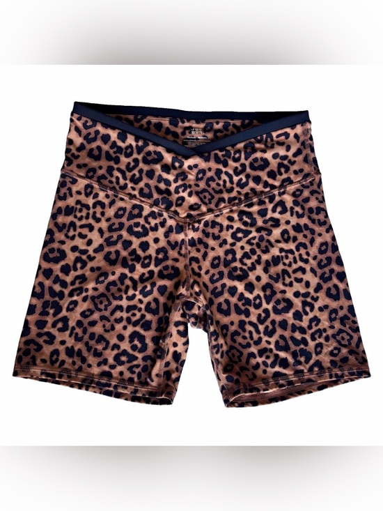 JoyLab Pants - Joy Lab Women’s Leopard Print Biker Shorts Pull-On Stretch 5” Inseam Brown/Black